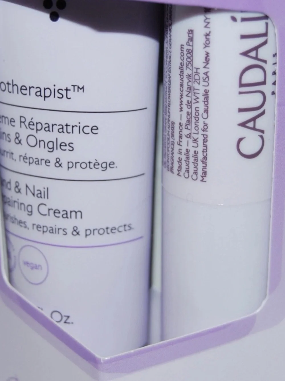 DUO Caudalie Vinotherapist Hand & Nail Repairing Cream 30ml + Lips Care 4.5g NEW